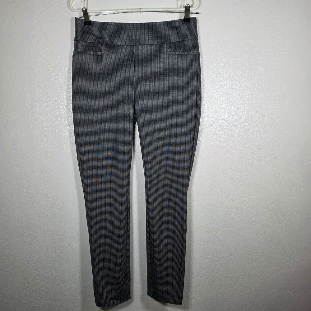 Dalia Micro Houndstooth Pull On Slim Pants Blue Black Women’s M